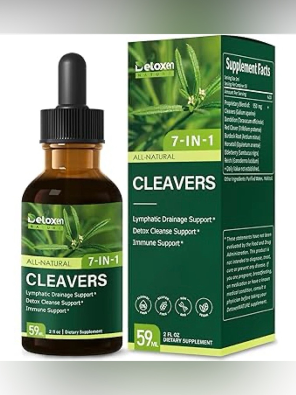 49. Cleavers 7-in-1 All-Natural Detox Cleanse Support Immune Support